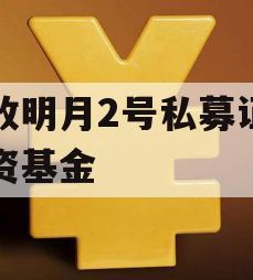 安放明月2号私募证券投资基金