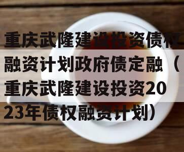 重庆武隆建设投资债权融资计划政府债定融（重庆武隆建设投资2023年债权融资计划）