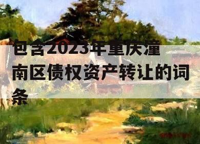 包含2023年重庆潼南区债权资产转让的词条