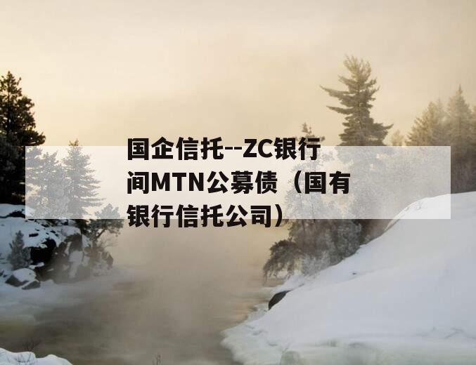 国企信托--ZC银行间MTN公募债（国有银行信托公司）