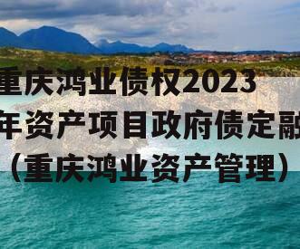 重庆鸿业债权2023年资产项目政府债定融（重庆鸿业资产管理）