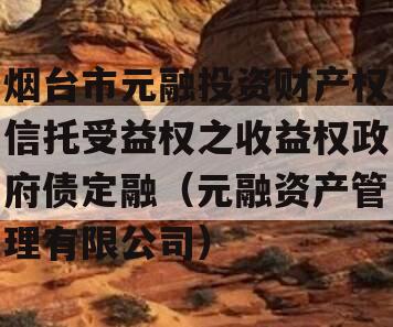 烟台市元融投资财产权信托受益权之收益权政府债定融（元融资产管理有限公司）