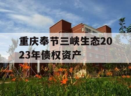 重庆奉节三峡生态2023年债权资产