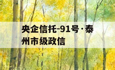 央企信托-91号·泰州市级政信