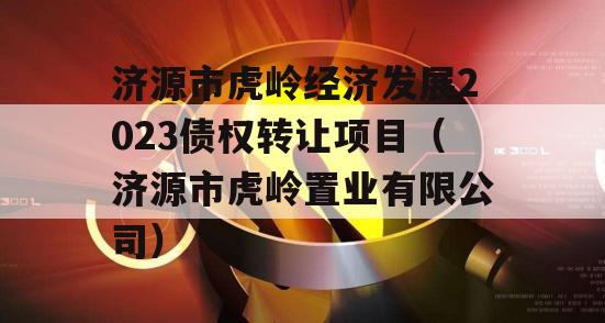 济源市虎岭经济发展2023债权转让项目（济源市虎岭置业有限公司）