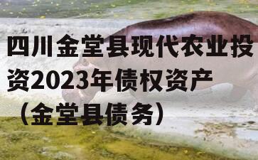 四川金堂县现代农业投资2023年债权资产（金堂县债务）