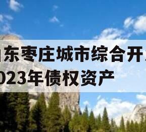 山东枣庄城市综合开发2023年债权资产