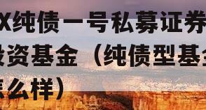 XX纯债一号私募证券投资基金（纯债型基金怎么样）