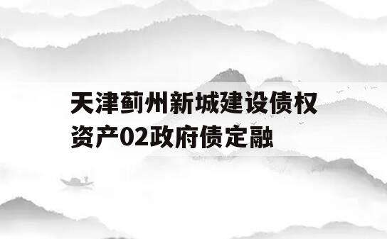 天津蓟州新城建设债权资产02政府债定融