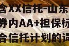 包含XX信托-山东寿光券内AA+担保标债集合信托计划的词条