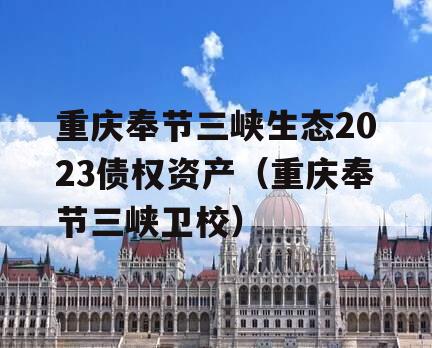 重庆奉节三峡生态2023债权资产（重庆奉节三峡卫校）