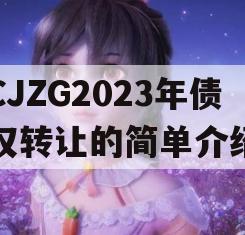 CJZG2023年债权转让的简单介绍