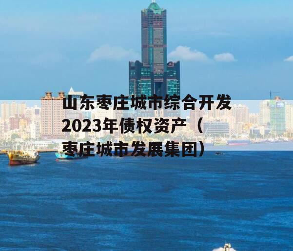 山东枣庄城市综合开发2023年债权资产（枣庄城市发展集团）