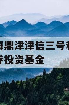 滨海鼎津津信三号私募证券投资基金