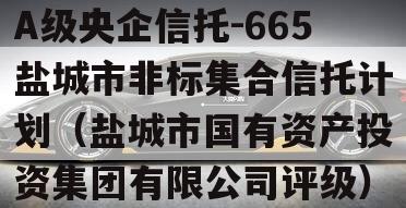 A级央企信托-665盐城市非标集合信托计划（盐城市国有资产投资集团有限公司评级）