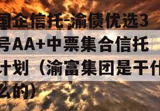 国企信托-渝债优选3号AA+中票集合信托计划（渝富集团是干什么的）