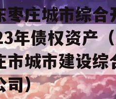 山东枣庄城市综合开发2023年债权资产（枣庄市城市建设综合开发公司）