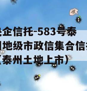 央企信托-583号泰州地级市政信集合信托（泰州土地上市）