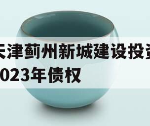 天津蓟州新城建设投资2023年债权