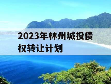 2023年林州城投债权转让计划