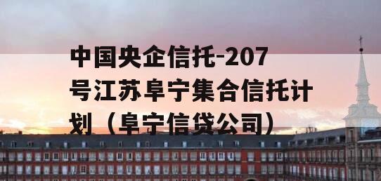 中国央企信托-207号江苏阜宁集合信托计划（阜宁信贷公司）