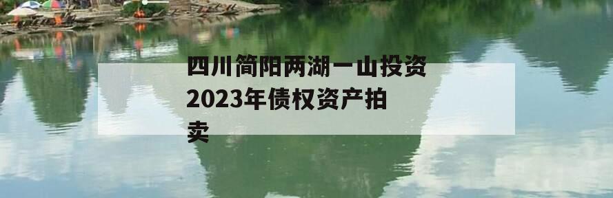 四川简阳两湖一山投资2023年债权资产拍卖