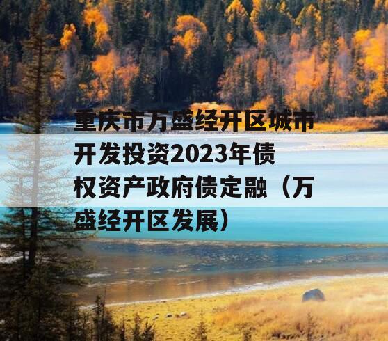 重庆市万盛经开区城市开发投资2023年债权资产政府债定融（万盛经开区发展）