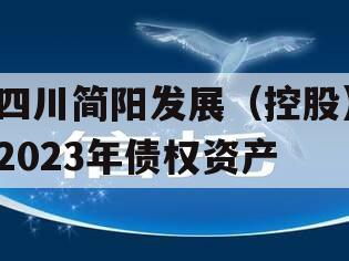 四川简阳发展（控股）2023年债权资产