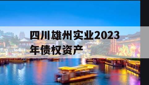 四川雄州实业2023年债权资产