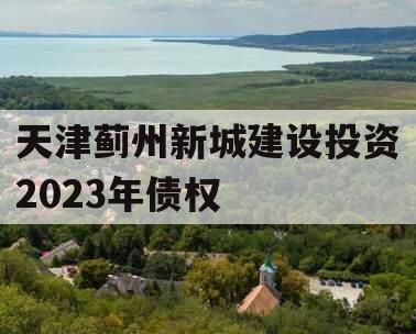 天津蓟州新城建设投资2023年债权