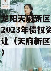 四川龙阳天府新区建设投资2023年债权资产转让（天府新区龙光楼盘）