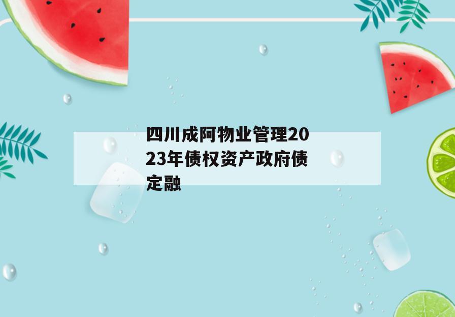 四川成阿物业管理2023年债权资产政府债定融