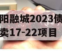 简阳融城2023债权拍卖17-22项目