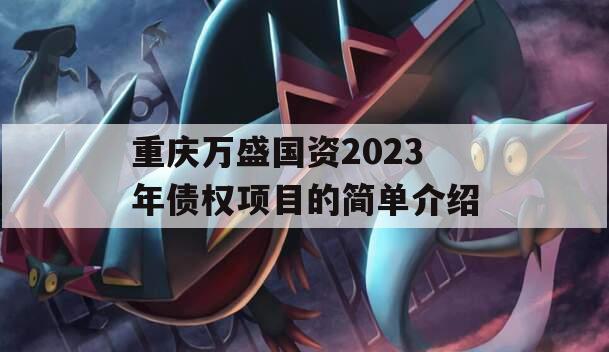 重庆万盛国资2023年债权项目的简单介绍