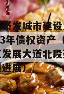 重庆綦发城市建设发展2023年债权资产（綦江发展大道北段建设工程进展）