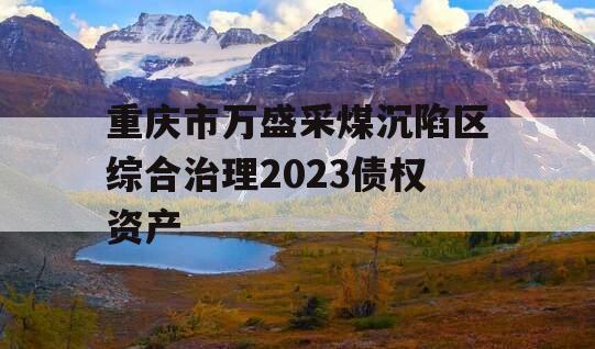 重庆市万盛采煤沉陷区综合治理2023债权资产