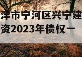 天津市宁河区兴宁建设投资2023年债权一号