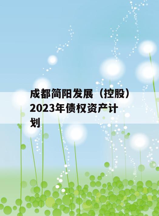 成都简阳发展（控股）2023年债权资产计划