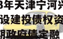 2023年天津宁河兴宁建设建投债权资产转让1期政府债定融