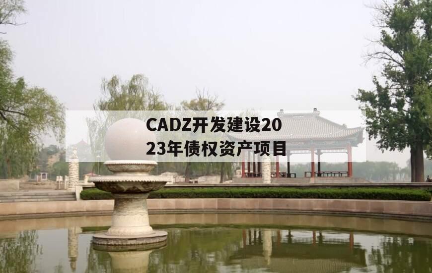 CADZ开发建设2023年债权资产项目