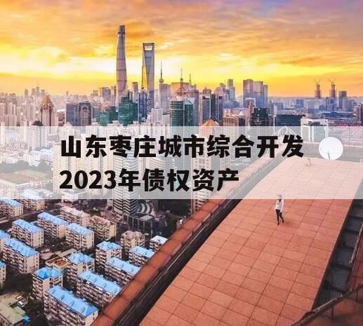 山东枣庄城市综合开发2023年债权资产