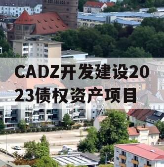 CADZ开发建设2023债权资产项目