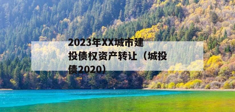 2023年XX城市建投债权资产转让（城投债2020）