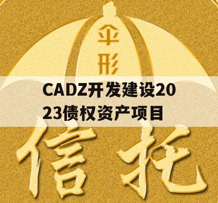 CADZ开发建设2023债权资产项目