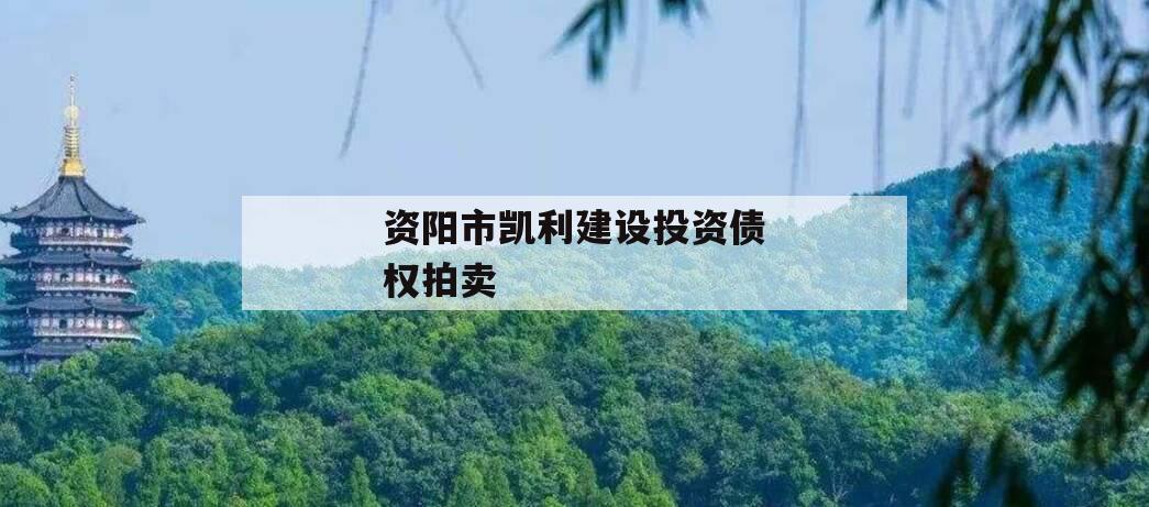 资阳市凯利建设投资债权拍卖