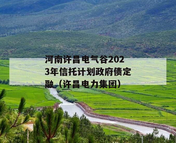 河南许昌电气谷2023年信托计划政府债定融（许昌电力集团）