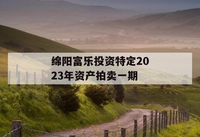 绵阳富乐投资特定2023年资产拍卖一期