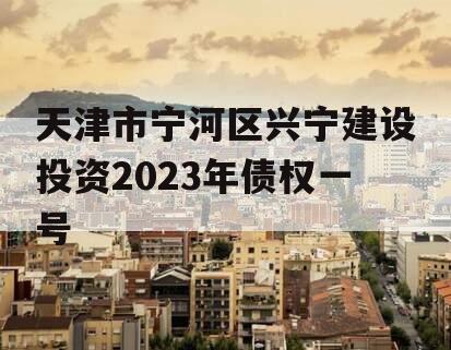 天津市宁河区兴宁建设投资2023年债权一号