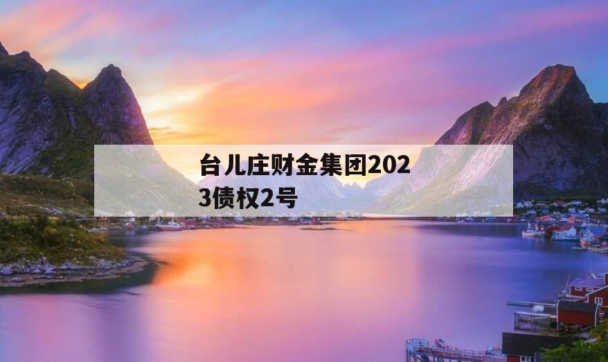 台儿庄财金集团2023债权2号