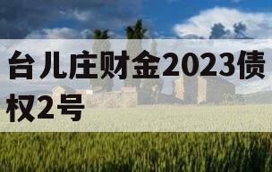 台儿庄财金2023债权2号